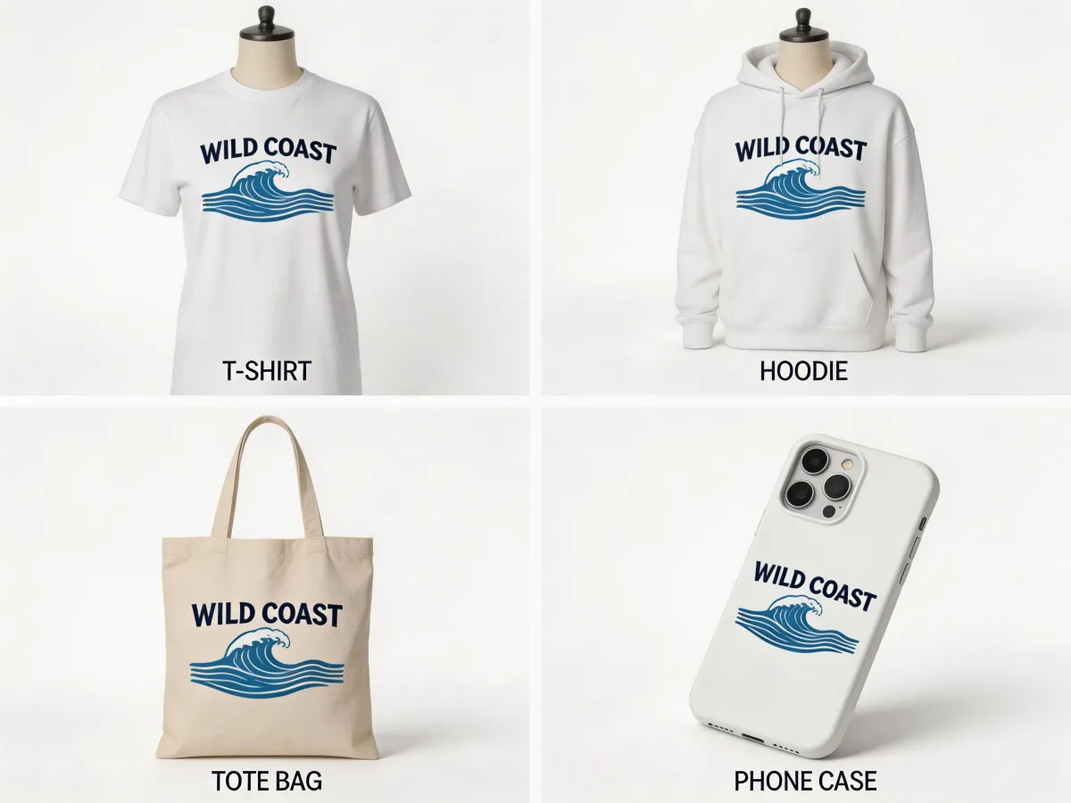 AI Mockup Generator — Photorealistic Quality: AI warps your design to match fabric folds, surface curves, and lighting. Looks 