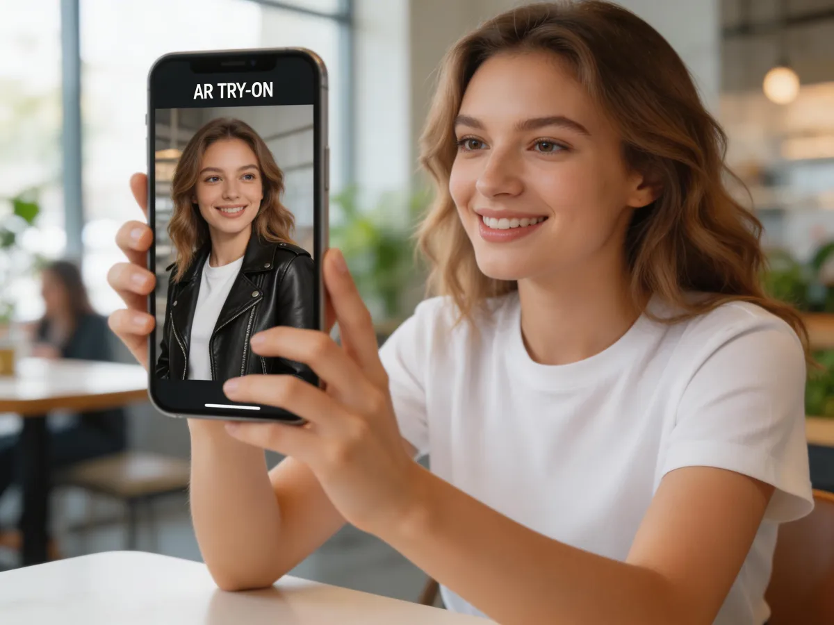 Virtual Try-On — Realistic Fit: AI understands body shape and pose. The garment drapes, folds, and shadows natur