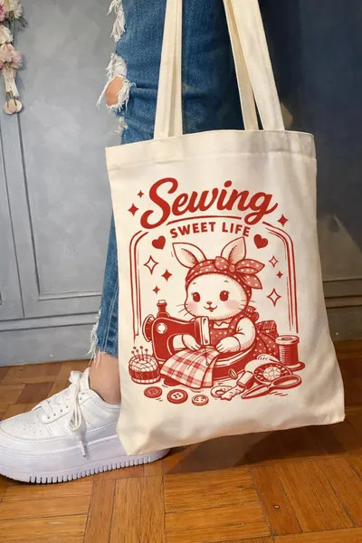 Tote Bag Sewing rabbit