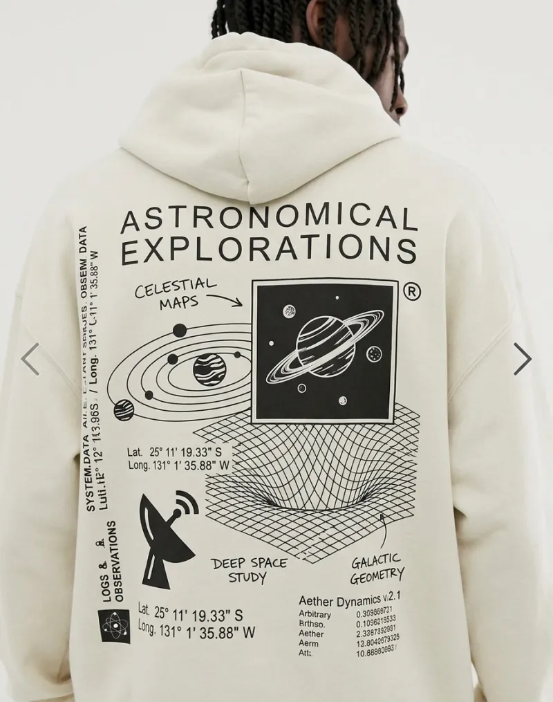 AI design direction — dark sci-fi hoodie
