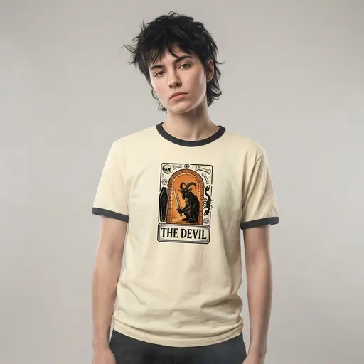 The Arcane Weaver's Devil | Unisex Ringer T-Shirt | Next Level 3604 preview image