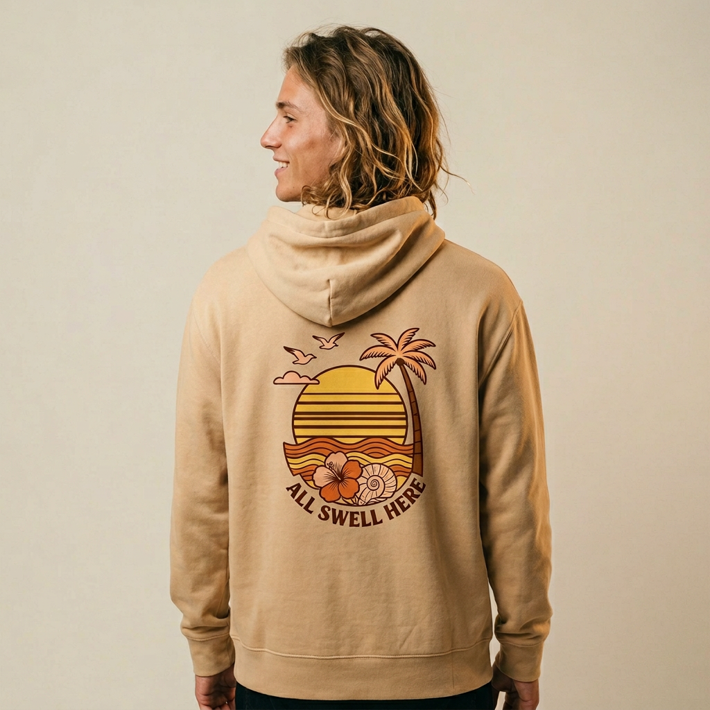 Retro Shoreline Sunset