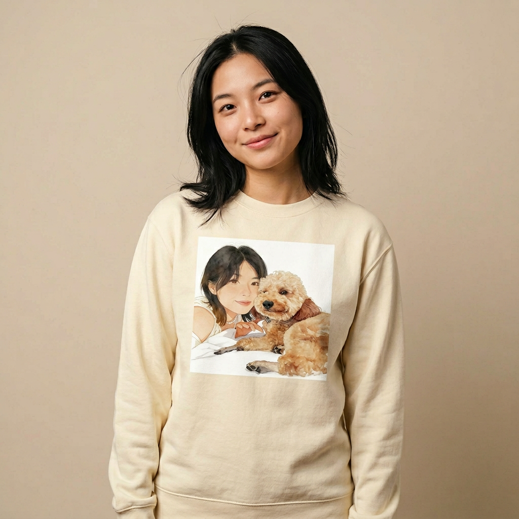 Cozy Poodle Selfie Portrait