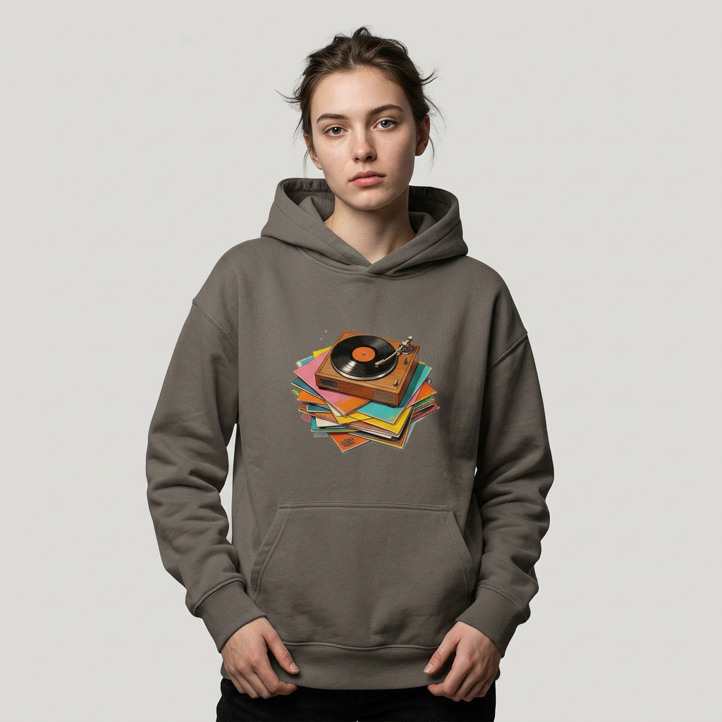 Vintage Groove Grunge Turntable