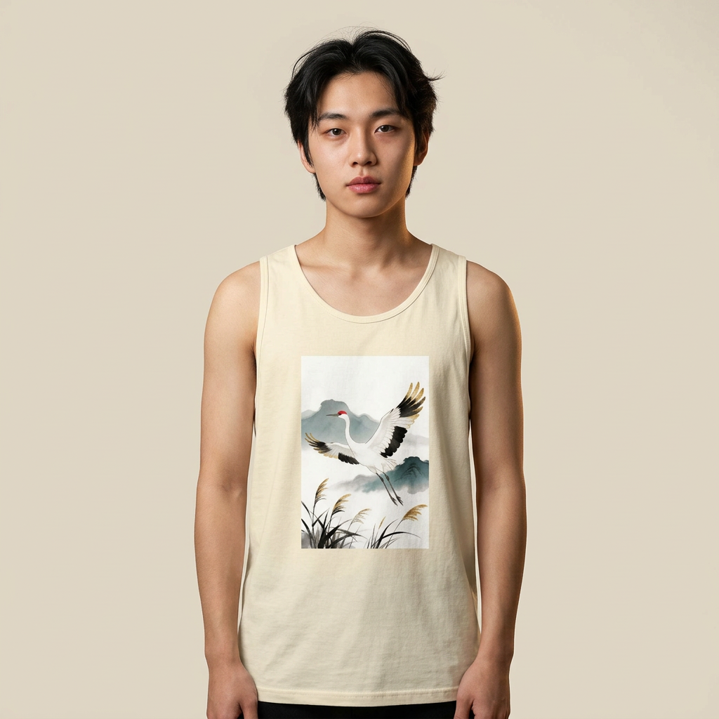 Majestic Crane & Gold Horizon