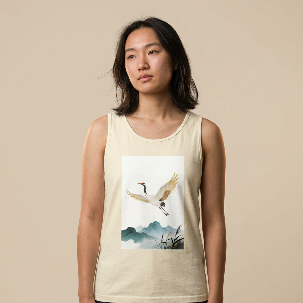 Ethereal Gold-Leaf Crane