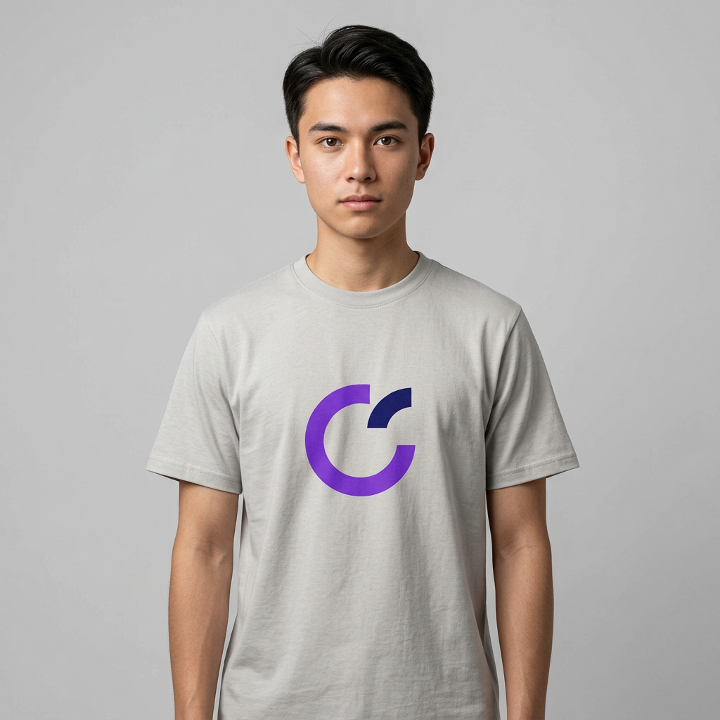 Violet Split Circular Minimalist Logo