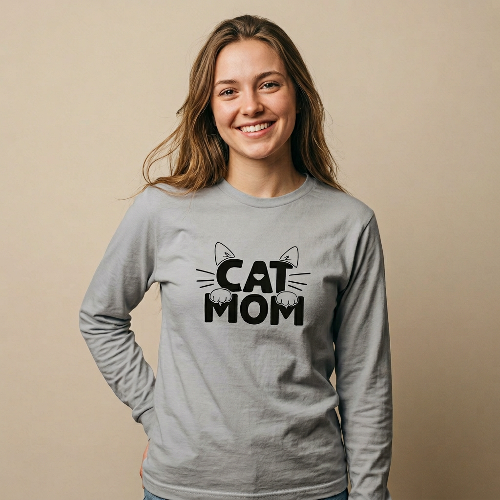 Minimalist Whiskers Cat Mom