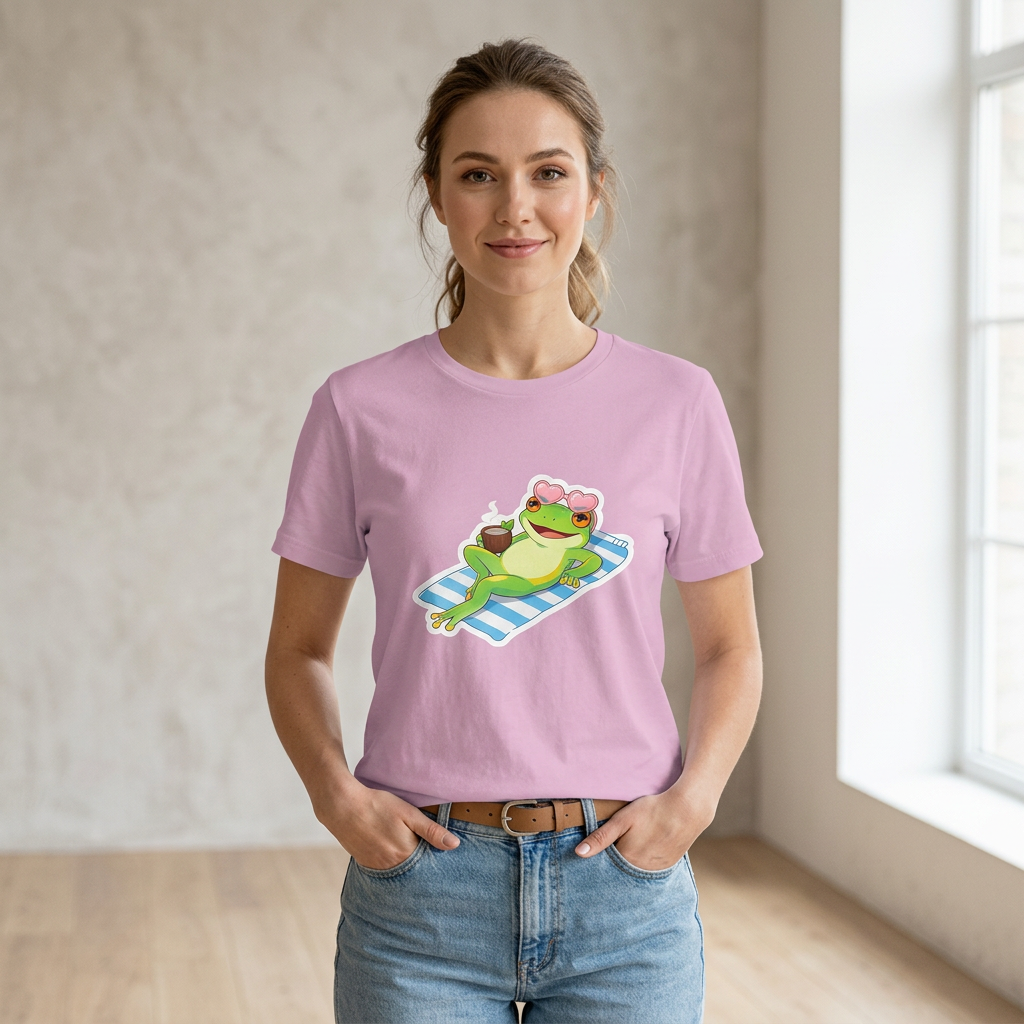 Summer Chill Frog Sticker