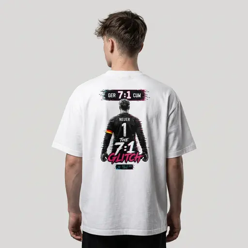 The 7:1 Glitch Legacy | Unisex Organic Oversized High Neck T-Shirt | Stanley/Stella SATU020 preview image